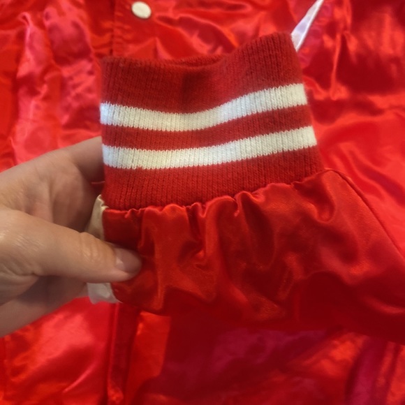 Vintage red satin bomber (!!) - Picture 2 of 7